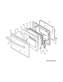 Door parts for Ge Range JS750DF2WW from AppliancePartsPros.com