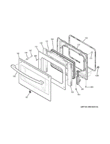 Door parts for Ge Range JD750SF2SS from AppliancePartsPros.com