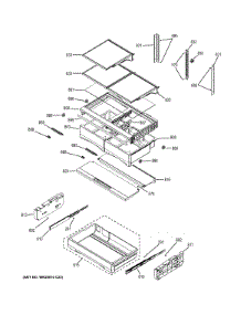 Fresh Food Shelves parts for Ge Refrigerator GFS28DSJBSS from AppliancePartsPros.com