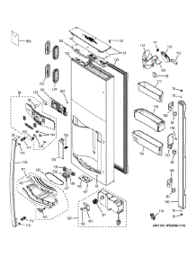 Dispenser Door parts for Ge Refrigerator PYE22PSHGSS from AppliancePartsPros.com