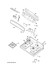 Control Panel & Cooktop parts for Ge Range JGB450DEF1WW from AppliancePartsPros.com