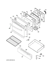 Door & Drawer Parts parts for Ge Range JGB450DEF1WW from AppliancePartsPros.com