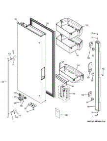 Fresh Food Door - Lh parts for Ge Refrigerator ZWE23ESHDSS from AppliancePartsPros.com