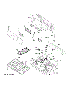 Control Panel & Cooktop parts for Ge Range JGB760DEF2BB from AppliancePartsPros.com