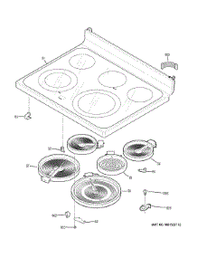 Cooktop parts for Ge Range JB850DF2BB from AppliancePartsPros.com