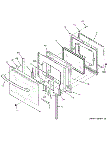 Door parts for Ge Range JB350DF3WW from AppliancePartsPros.com