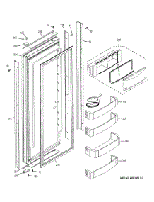 Fresh Food Door parts for Ge Refrigerator ZIS420NHB from AppliancePartsPros.com