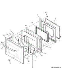 Door parts for Ge Range JB745DF2WW from AppliancePartsPros.com