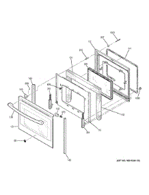 Door parts for Ge Range JBS60RF2SS from AppliancePartsPros.com