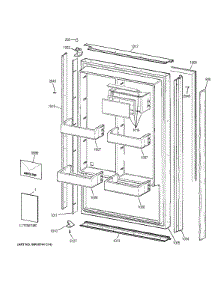 Door parts for Ge Refrigerator ZIR360NHBRH from AppliancePartsPros.com