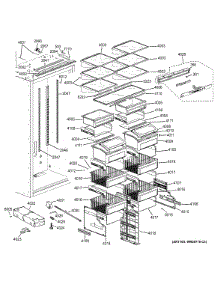 Shelves & Drawers parts for Ge Refrigerator ZIR360NHBRH from AppliancePartsPros.com