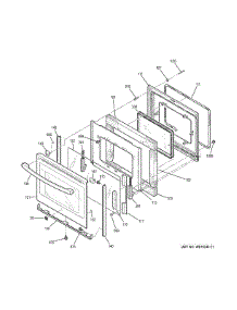 Door parts for Ge Range JB620RF2SS from AppliancePartsPros.com