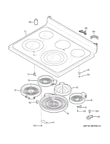 Cooktop parts for Ge Range JB745SF2SS from AppliancePartsPros.com