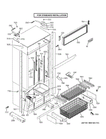 Cabinet - Standard parts for Ge Refrigerator ZIP360NHA from AppliancePartsPros.com