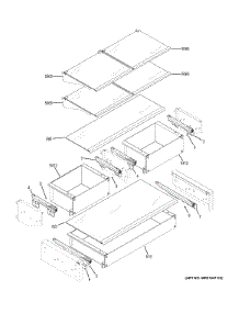 Fresh Food Shelves parts for Ge Refrigerator ZIPS360NHA from AppliancePartsPros.com