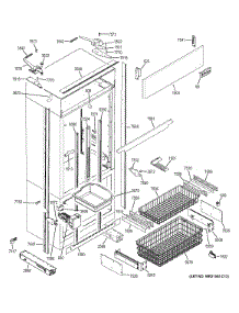 Freezer Section, Trim & Components parts for Ge Refrigerator ZIPS360NHA from AppliancePartsPros.com