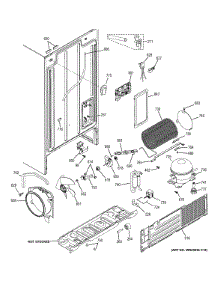 Machine Compartment parts for Ge Refrigerator GSF25JGDDBB from AppliancePartsPros.com