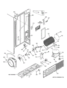 Machine Compartment parts for Ge Refrigerator GSF25JGDSWW from AppliancePartsPros.com
