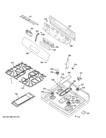 Control Panel & Cooktop parts for Ge Range JGBS65DEF1WW from AppliancePartsPros.com