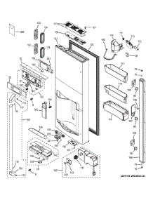 Dispenser Door parts for Ge Refrigerator CYE22TSHDSS from AppliancePartsPros.com