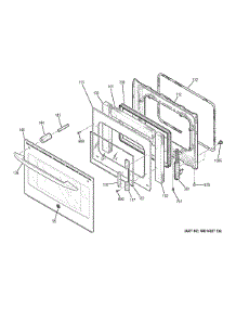 Door parts for Ge Range JS250RF1SS from AppliancePartsPros.com