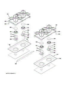 Cooktop parts for Ge Range ZDP484NGP7SS from AppliancePartsPros.com