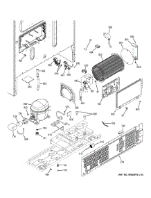 Machine Compartment parts for Ge Refrigerator DFE28JGHBWW from AppliancePartsPros.com