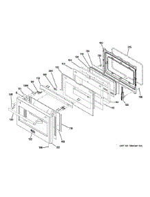 Door parts for Ge Range ZDP304NP7SS from AppliancePartsPros.com