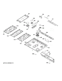 Cooktop parts for Ge Range CGS985SET5SS from AppliancePartsPros.com