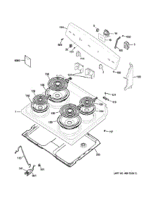 Control Panel & Cooktop parts for Ge Range JBS10DF1BB from AppliancePartsPros.com