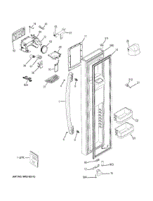 Freezer Door parts for Ge Refrigerator GZS23HGECFBB from AppliancePartsPros.com