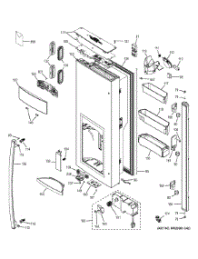 Dispenser Door parts for Ge Refrigerator GFE28HSHDSS from AppliancePartsPros.com