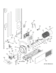 Machine Compartment parts for Ge Refrigerator GFCE1NFBFDSS from AppliancePartsPros.com