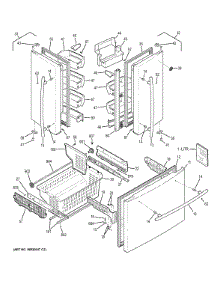 Doors parts for Ge Refrigerator GFCE1NFBFDSS from AppliancePartsPros.com