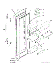Fresh Food Door parts for Ge Refrigerator GSE28VGBECSS from AppliancePartsPros.com
