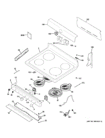 Control Panel & Cooktop parts for Ge Range ABS45DF1WS from AppliancePartsPros.com