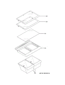 Fresh Food Shelves parts for Ge Refrigerator GTE15NTHBLWW from AppliancePartsPros.com