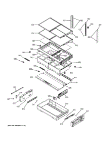 Fresh Food Shelves parts for Ge Refrigerator GFE29HGDIBB from AppliancePartsPros.com