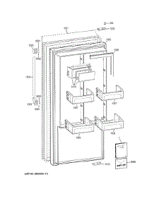 Door parts for Ge Refrigerator ZIRP360NHALH from AppliancePartsPros.com