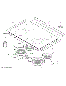 Cooktop parts for Ge Range JD630DF1WW from AppliancePartsPros.com