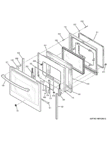 Door parts for Ge Range JB745DF1WW from AppliancePartsPros.com