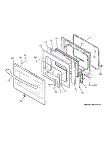 Door parts for Ge Range JD750SF1SS from AppliancePartsPros.com
