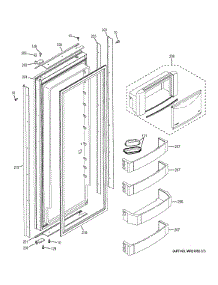 Fresh Food Door parts for Ge Refrigerator ZISB480DHA from AppliancePartsPros.com