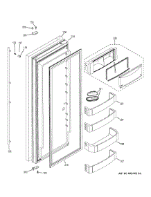 Fresh Food Door parts for Ge Refrigerator ZISS420NHASS from AppliancePartsPros.com