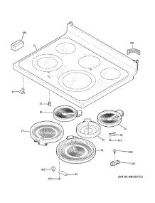 Cooktop parts for Ge Range JB650DIF1BB from AppliancePartsPros.com