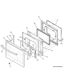 Door parts for Ge Range PHB920SF1SS from AppliancePartsPros.com