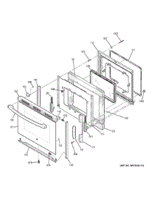 Door parts for Ge Range JB650DF1BB from AppliancePartsPros.com
