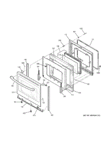 Door parts for Ge Range JB650EF1ES from AppliancePartsPros.com