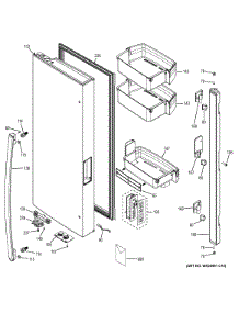 Fresh Food Door - Lh parts for Ge Refrigerator GNE29GSHBSS from AppliancePartsPros.com