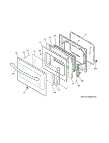 Door parts for Ge Range JS750SF1SS from AppliancePartsPros.com